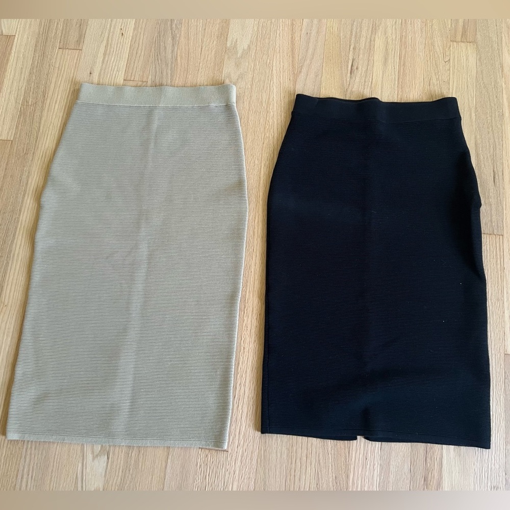 Uniqlo Midi Skirts (Tan and Black)